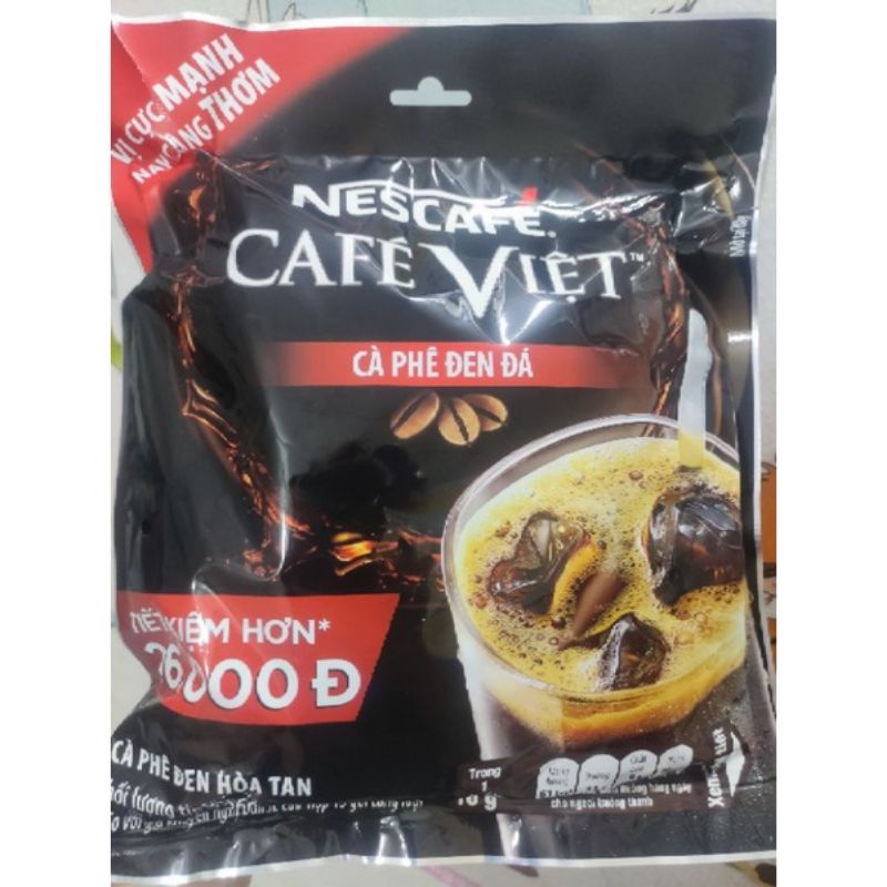 Nescafe' CAFE VIỆT cà phê đen hoà tan bịch 35gói*16g/ Hộp 15 gói*16g