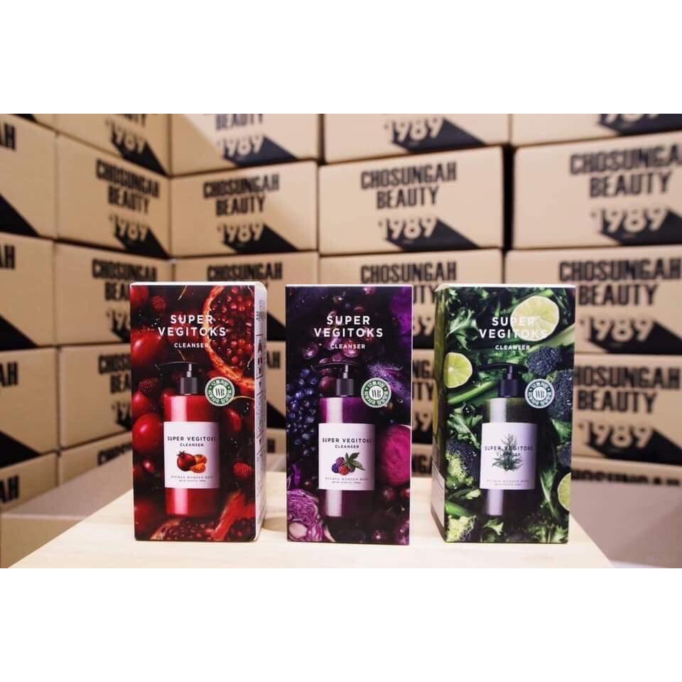 SỮA RỬA MẶT THẢI ĐỘC RAU CỦ SUPER VEGITOKS CLEANSER NEW 2019