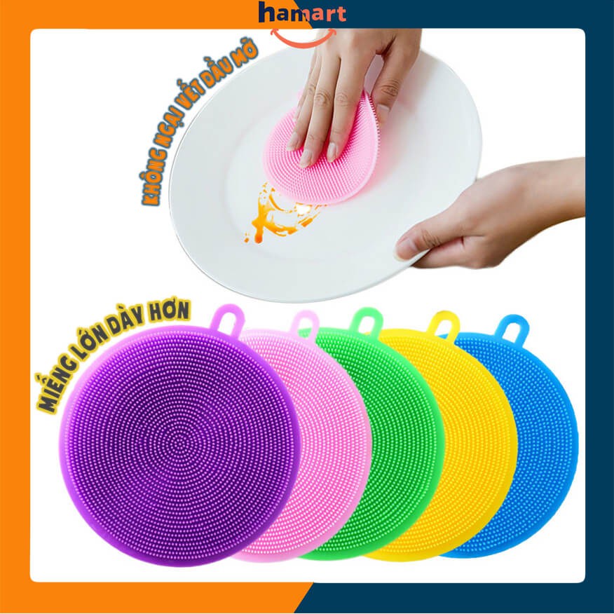 Miếng rửa chén silicone TRÒN