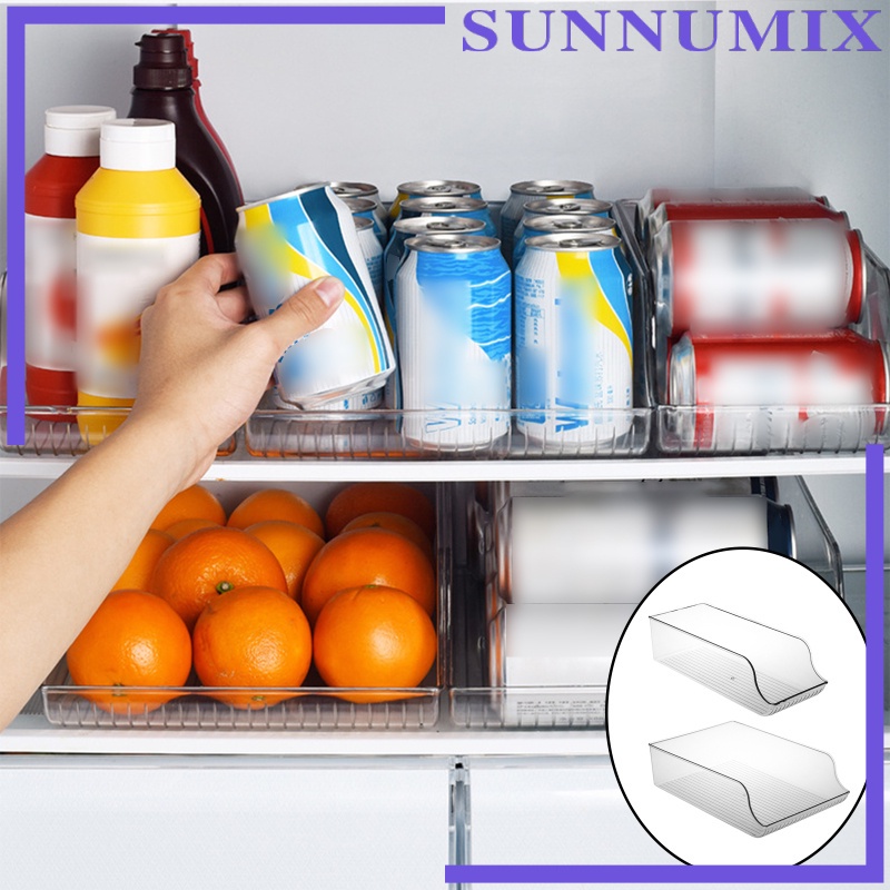 Hộp Đựng Lon Nước Ngọt Trong Suốt Tiện Dụng Cho Tủ Lạnh Giá Đỡ
