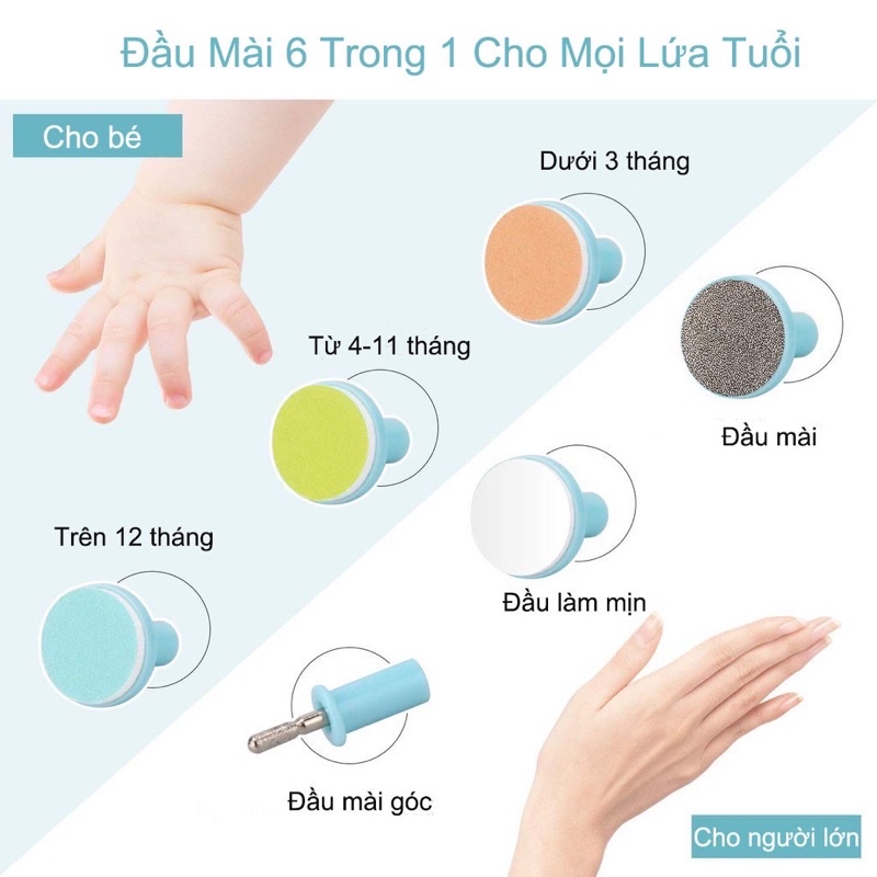 BỘ DỤNG CỤ CẮT VÀ DŨA MÓNG 6 ĐẦU CHO MẸ VÀ BÉ