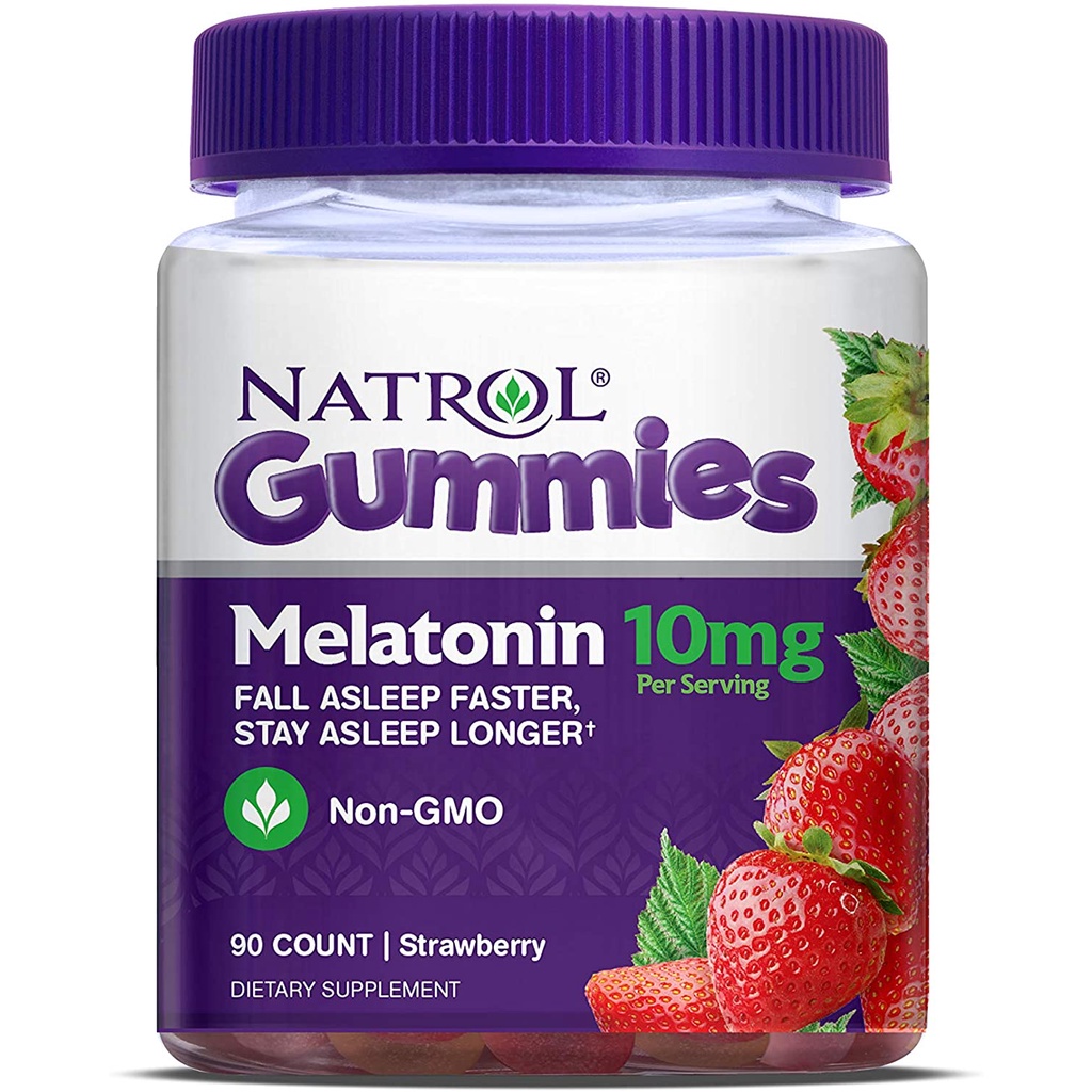 Kẹo ngủ ngon, hỗ trợ giấc ngủ Natrol Gummies Melatonin 5mg - 10mg của Mỹ