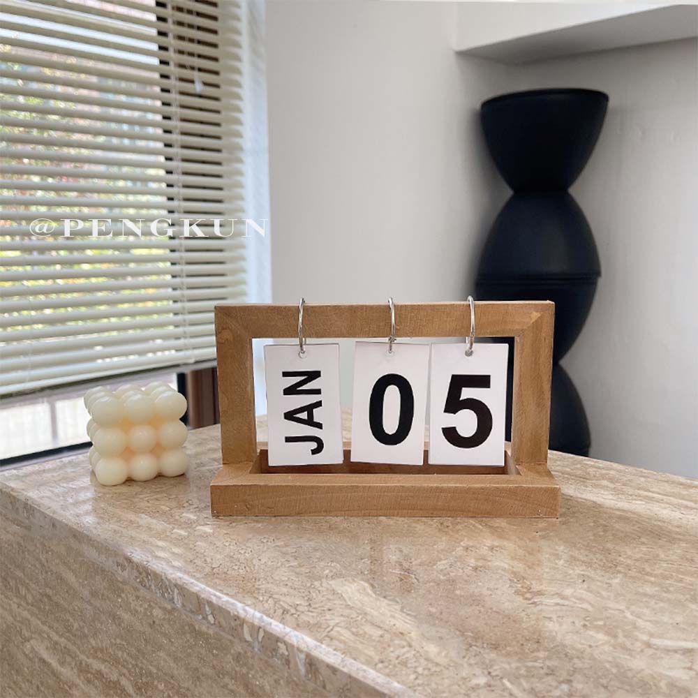 Ikea Lịch Gỗ Để Bàn Thiết Kế Đơn Giản Phong Cách Bắc Âu Độc Đáo Trang Trí Nhà Cửa