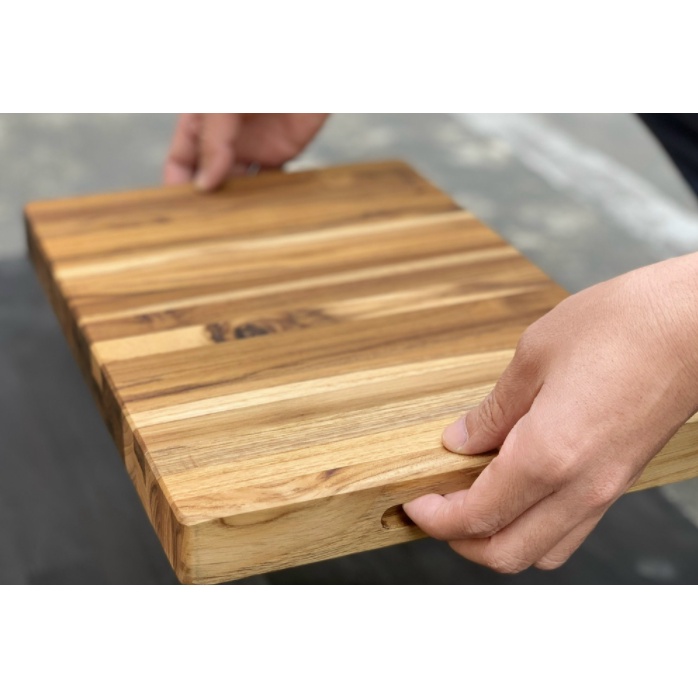 Thớt chặt gỗ Teak siêu bền, chắc 3,8 x 25 x 35 cm THƯƠNG HIỆU KAIYO
