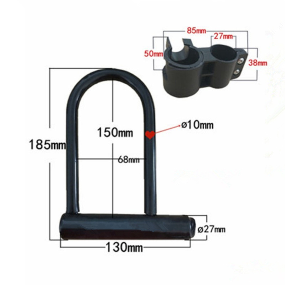 CHINK Universal Bike Bicycle Motorcycle Steel Anti Theft Perfect Strong Security U Lock Cycling Safety Accessory With Mounting Bracket Key