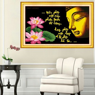 tranh đính đá Nam Mô A Di Đà Phật 82x52cm - VS483