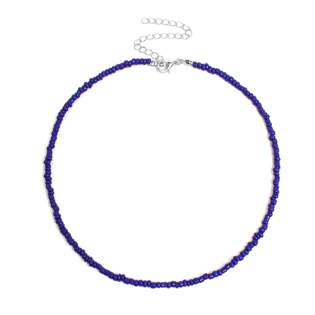 (0274) Vòng Cổ Choker Chuỗi Hạt Nhựa Nhỏ Nhiều Màu Phong Cách Bohemian