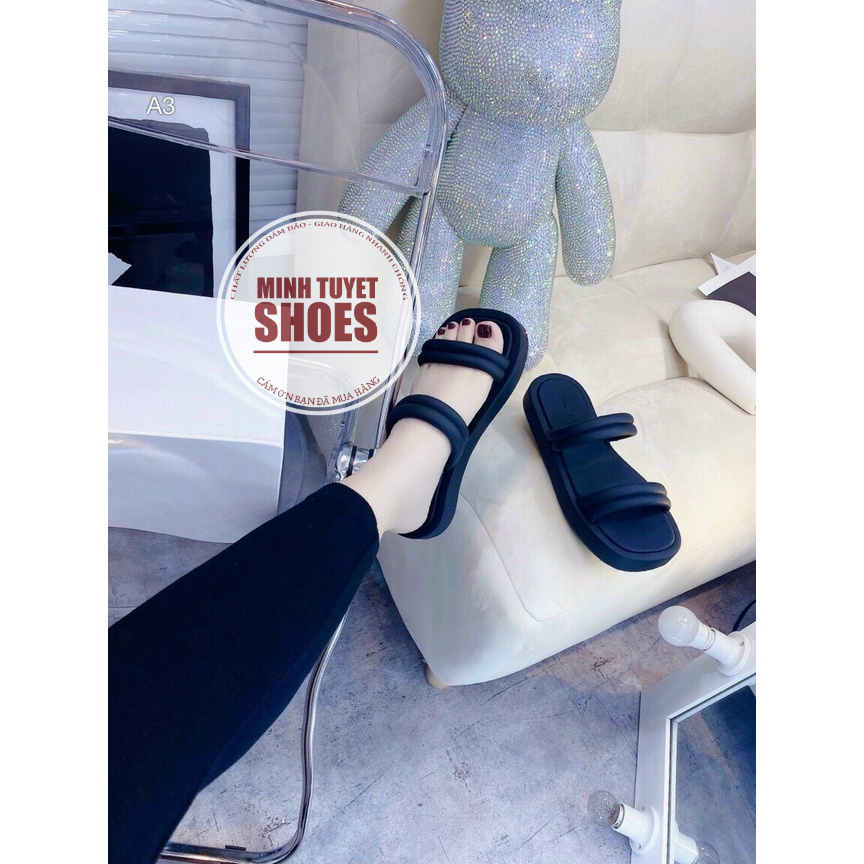 giày dép nữ minhtuyetshoes đế bánh mì quai ngang kẹp ngón mẫu mới đi biển xinh xắn