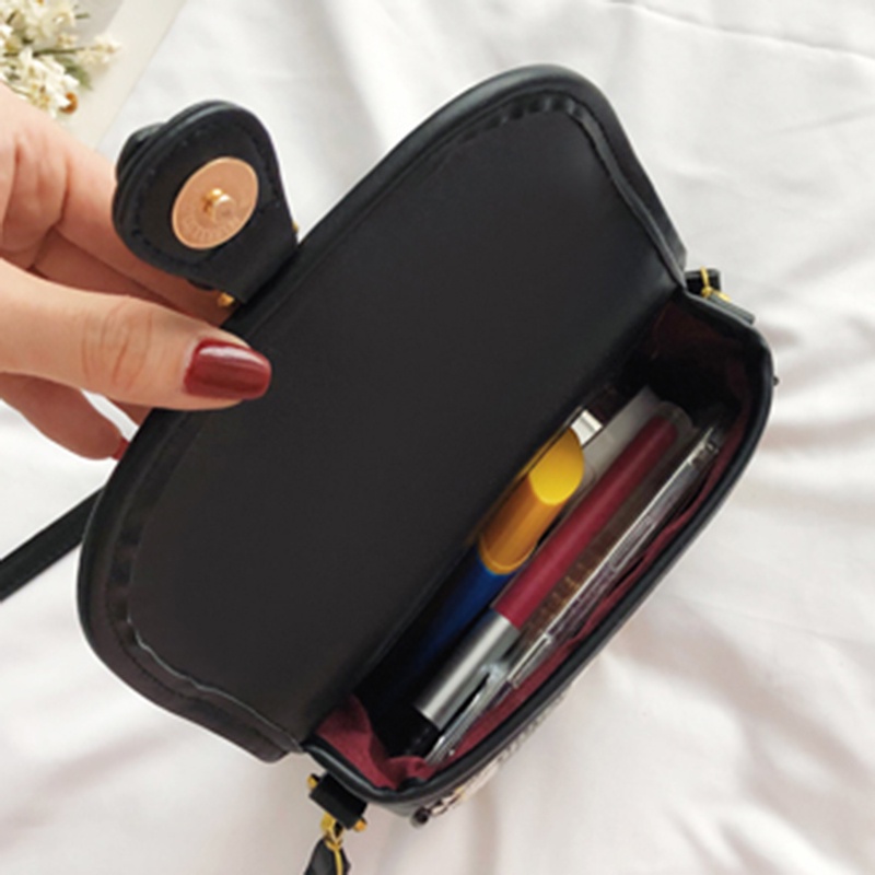 Túi vải len hình vuông đeo chéo vai thanh lịch cho nữ