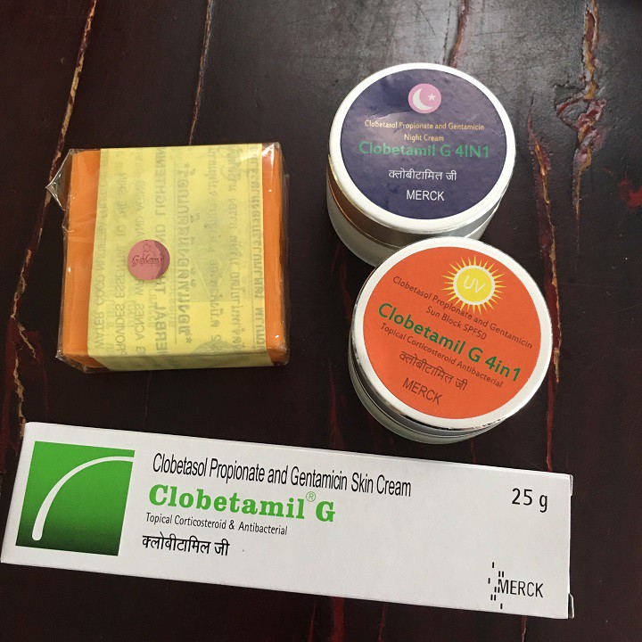 Tách bán lẻ kem nám tàn nhang mụn cao cấp của hãng Clobetamil G pharma Merck