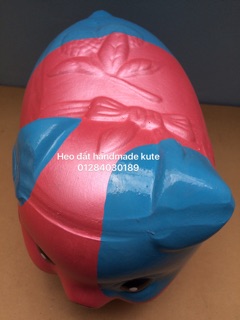 Heo đất handmade chó 1 mắt Hồng XL