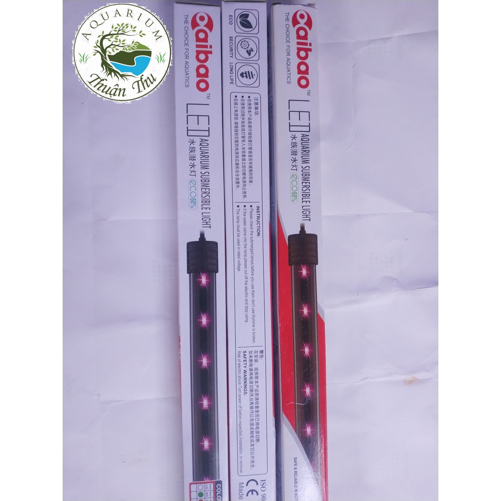 Đèn led chìm Caibao cho bể cá nhiều màu/size màu vàng/trắng/trắng xanh/hồng/xanh dương/3 màu RGB từ 30 đến 60cm