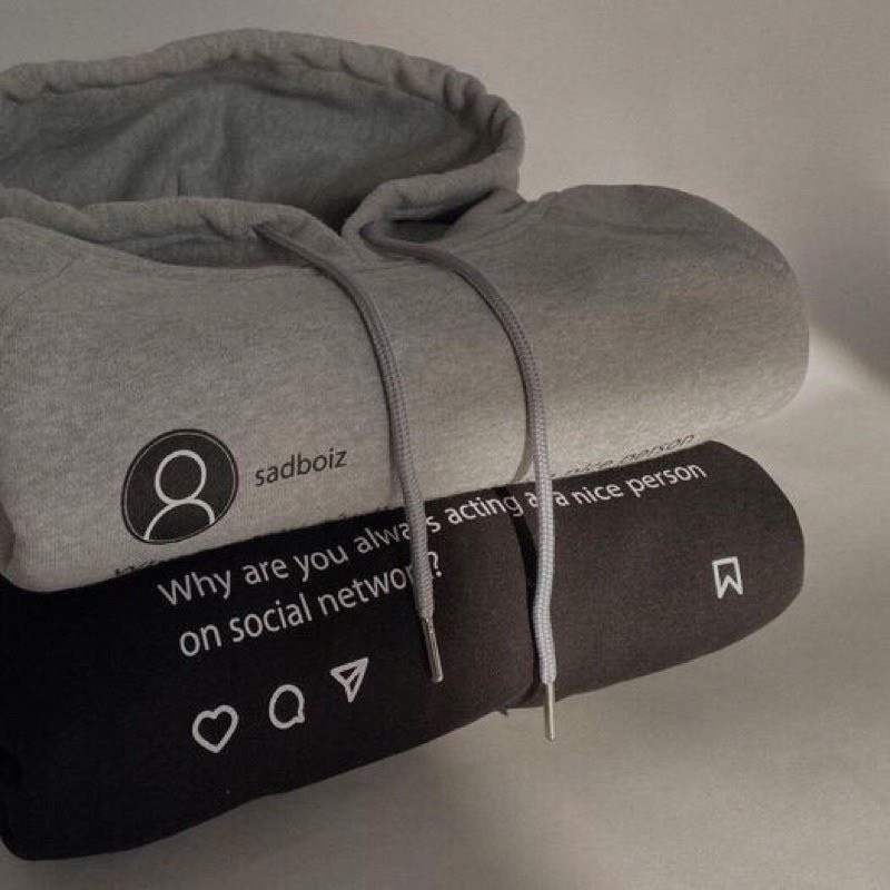 Áo Hoodie SADBIOZ Nỉ Bông Tay Thêu Logo Cao Cấp Unisex Nam Nữ