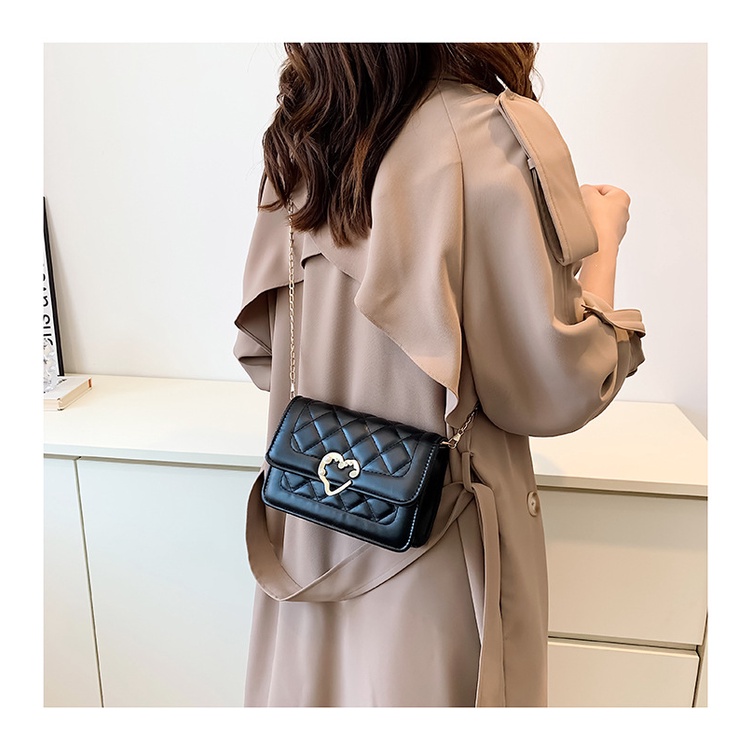 Túi Đeo JASMIN NOIR Chéo Họa Tiết Kẻ Sọc Phối Dây Xích Thời Trang Cho Nữ
