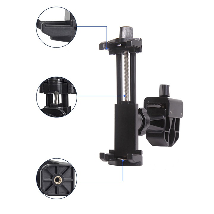 KẸP ĐIỆN THOẠI LÊN THÂN TRIPOD LIVESTREAM NHIỀU MÁY