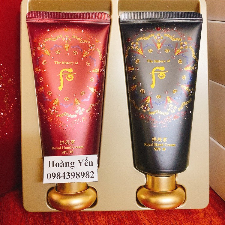 [HÀNG MỚI] Set kem dưỡng da tay whoo Royal Hand Cream SPF10 - 60ml/tuyp