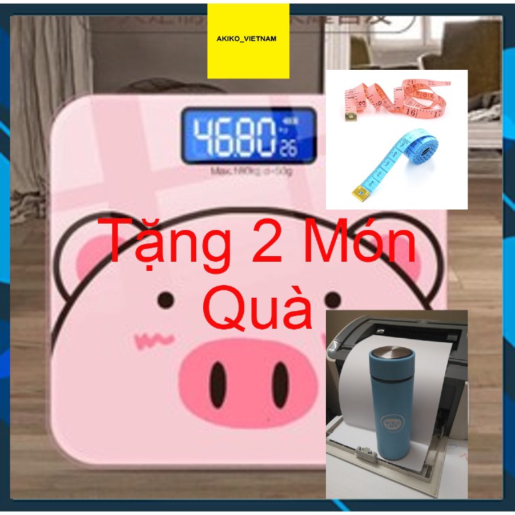 Cân Sức Khỏe ❤FREESHIP ❤ Hình Heo Hồng Cực Xinh - Cân điện tử