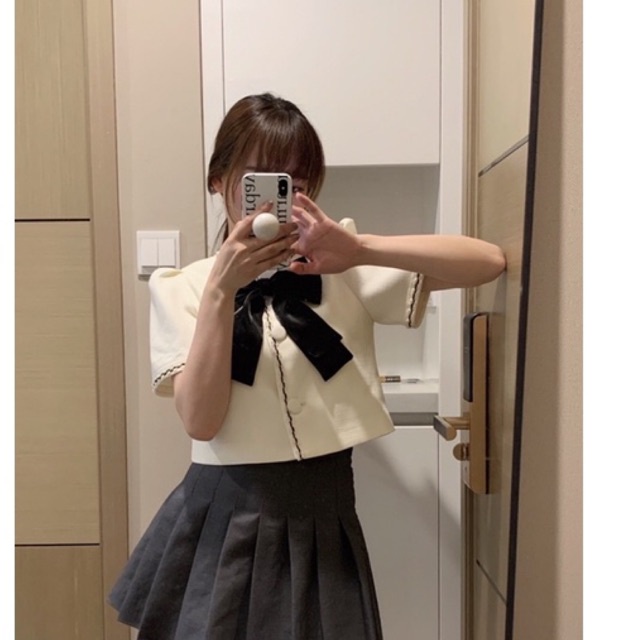 Áo Nữ Tay Bồng Nơ tiểu thư siêu xinh m129