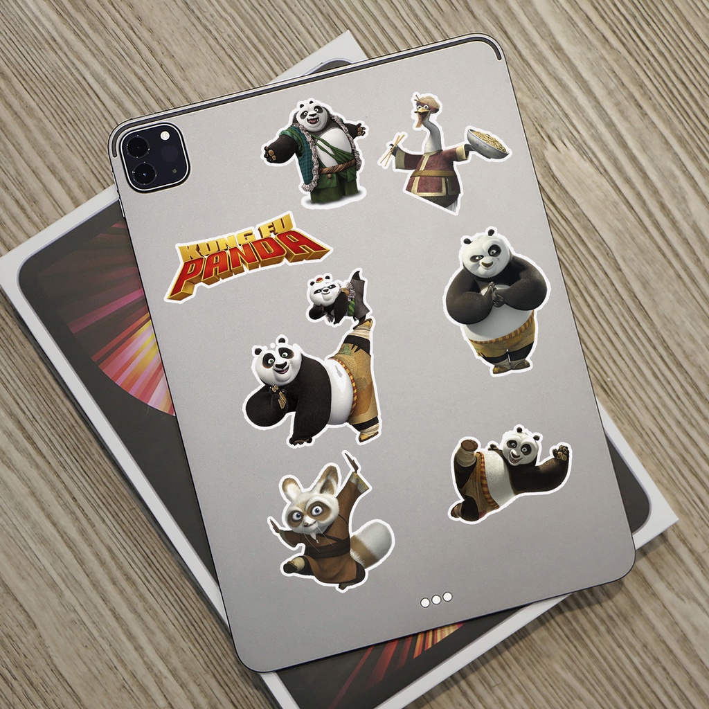 Sticker Kungfu Panda Chống Nước - Sticker Dán Laptop, Điện Thoại, Đàn Guitar, Mũ Bảo Hiểm, Vali