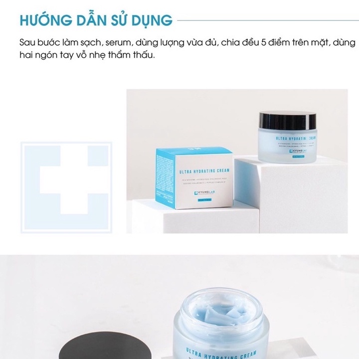 Kem dưỡng ẩm Ultra Hydrating Cream Kyung Lab 50ml Hàn Quốc Mit Beauty phục hồi dưỡng trắng da