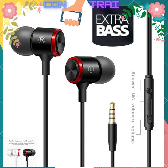 Tai Nghe có dây nhét tai chính hãng JZGSHARK chống ồn thiết kế đẹp bắt mắt bảo hành 1 đổi 1 trong 1 tháng