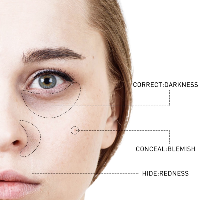 Kem Che Khuyết Điểm Hai Màu Dưỡng Ẩm Che Phủ Đốm Mụn / Hình Xăm / Quầng Thâm Hiệu