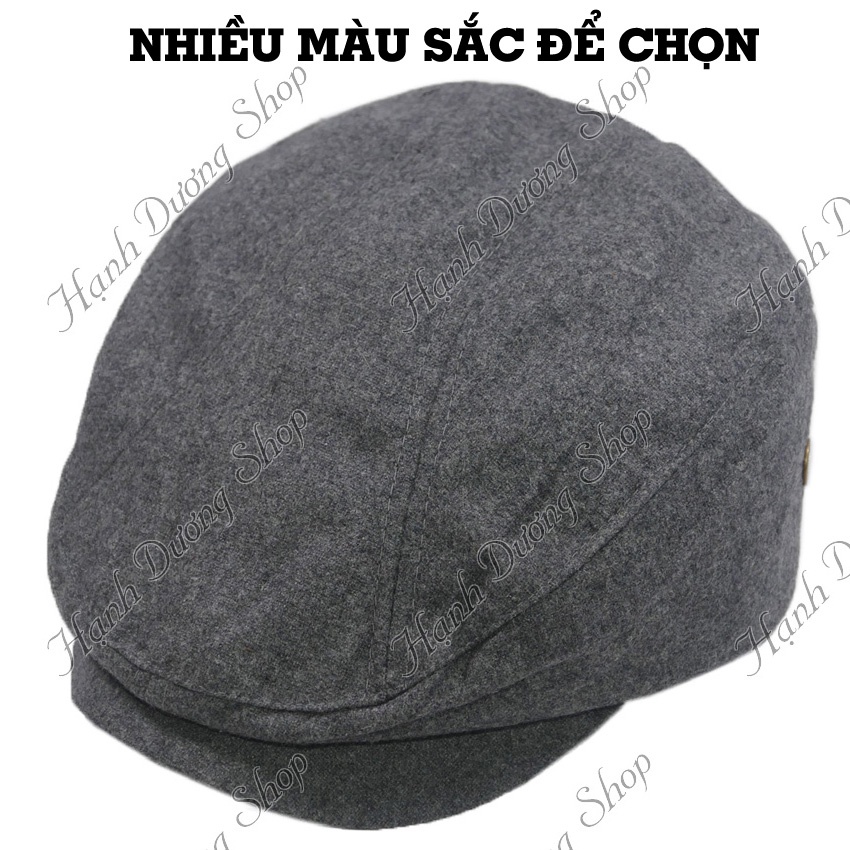 Mũ beret nam, nón beret nam nón ông già mũ kết mỏ vịt mũ kết ông già bít đuôi không có logo chất liệu mềm mại thoáng mát