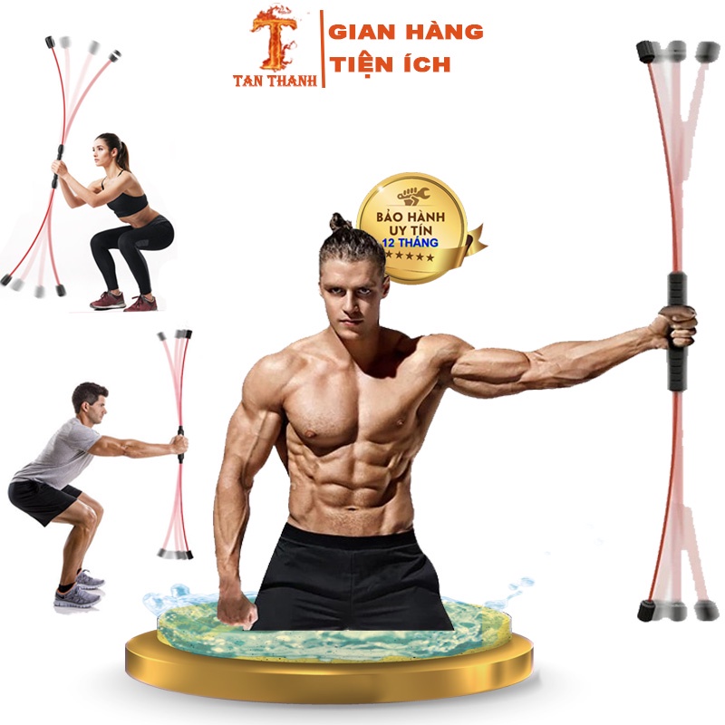 Thanh rung đàn hồi tập gym -Dụng Cụ Tập Gym Fitness Tập Thể Dục Giúp Tăng Cơ Bắp Giam Mỡ Hiệu Qủa Sử Dụng Tại Nhà