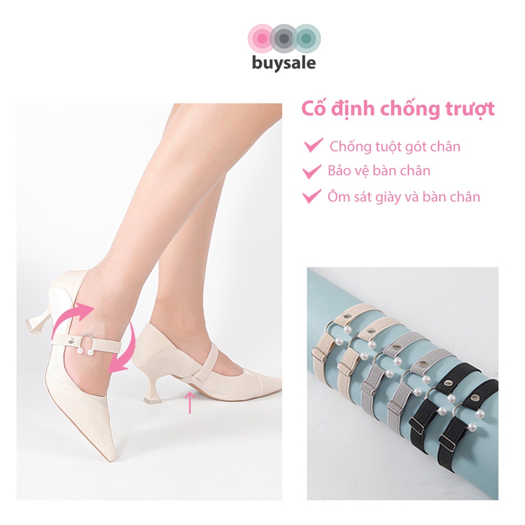 Quai giày chất liệu thun đàn hồi tốt, chống tuột gót giày, phối khoen chắc chắn - buysale - BSPK218