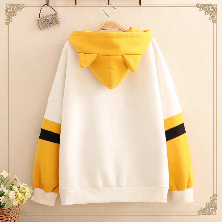 Áo Hoodie Phối Màu Cực kute, chống nằng, giữ ấm cơ thể, chất vải dày dặn | BigBuy360 - bigbuy360.vn