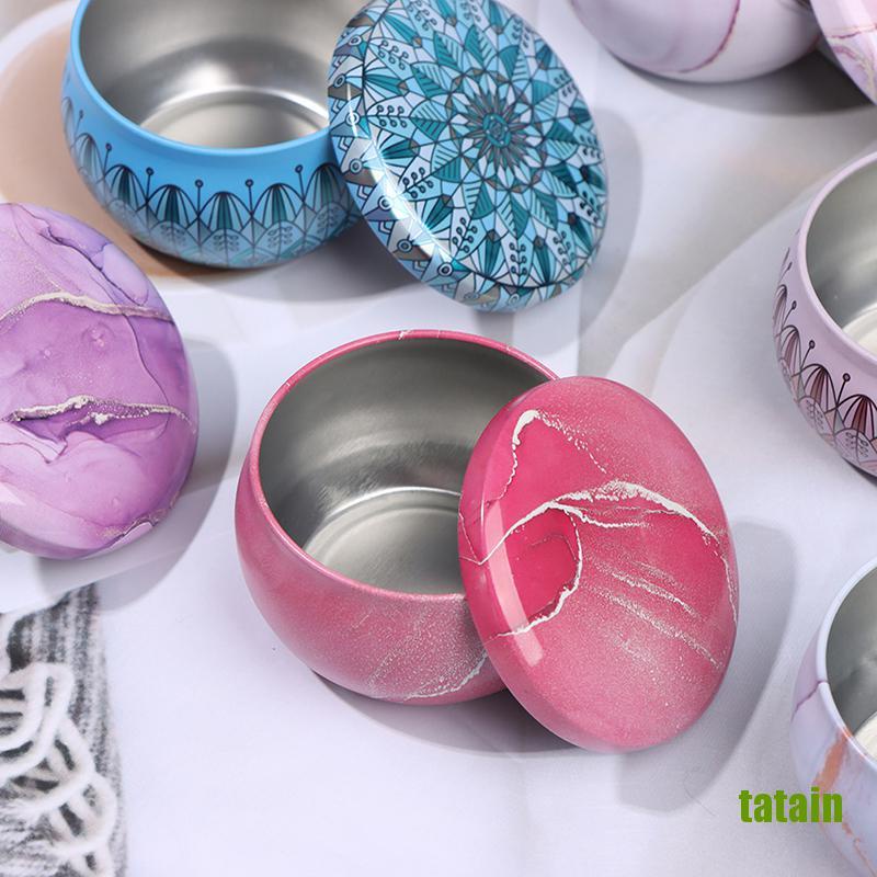 Bộ Hộp Thiếc Đựng Nến / Gia Vị Diy Kèm Giá Đỡ Tiện Dụng