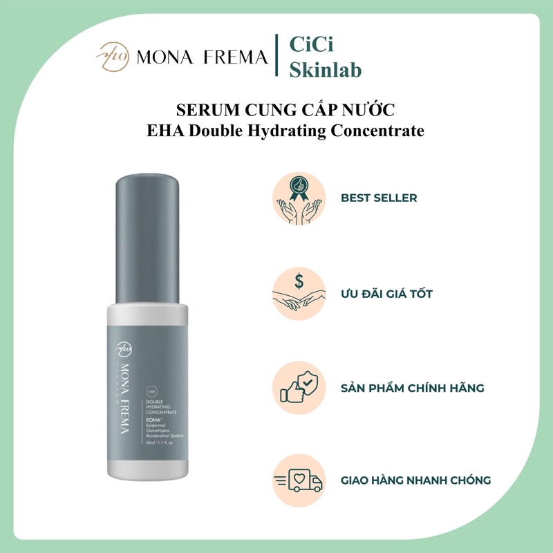 [Hàng Chính Hãng] Serum cấp nước Eha Double Hydrating Concentrale Mona Frema
