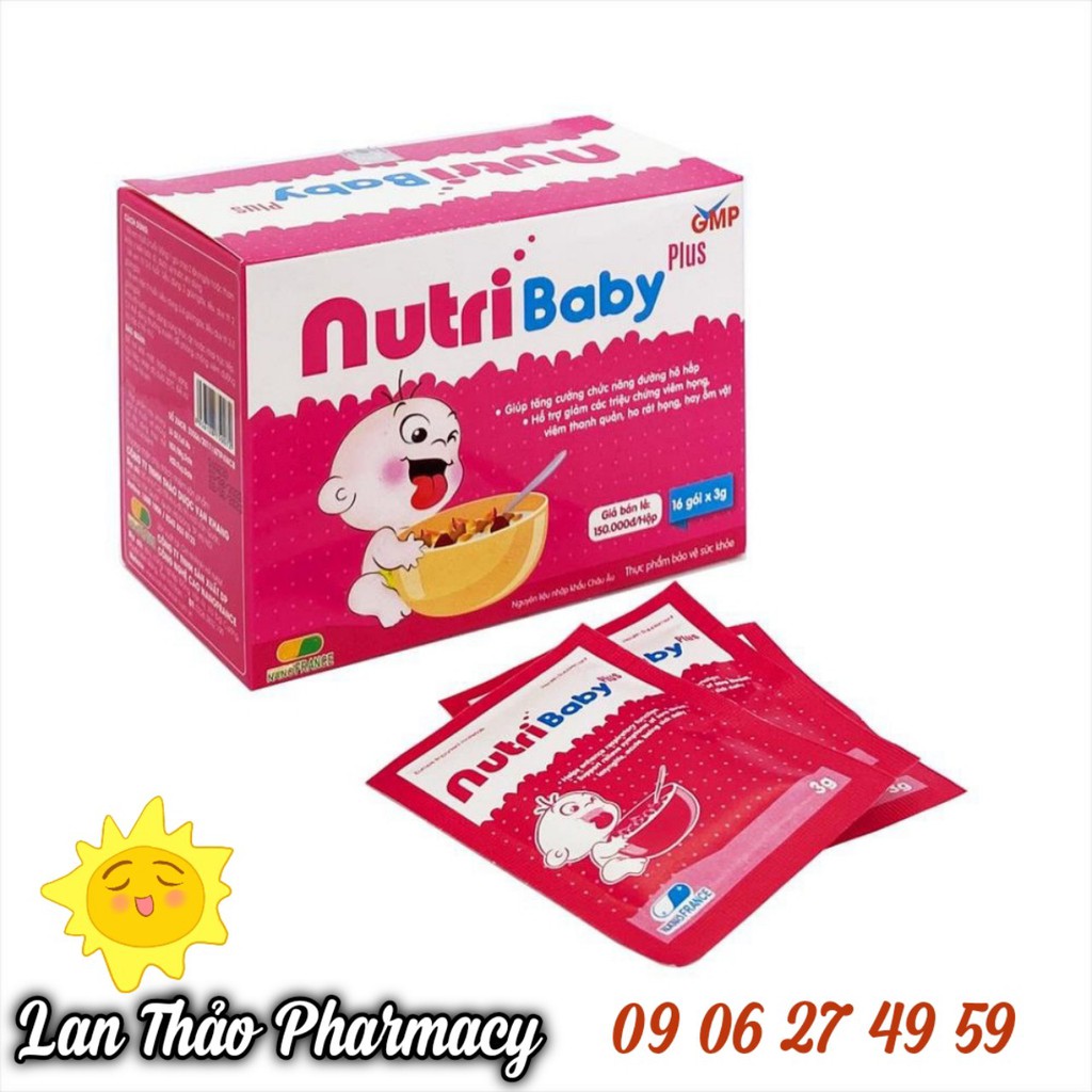 CỐM NUTRIBABY PLUS HỘP 16 GÓI HỖ TRỢ TĂNG SỨC ĐỀ KHÁNG PHÒNG NGỪA BỆNH ĐƯỜNG HÔ HẤP