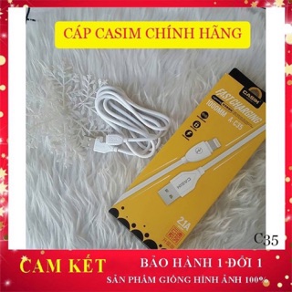Cáp sạc Casim C35 chính hãng dành cho samsung, iphone, Oppo.. bảo hành 1 năm, sạc nhanh, an toàn, giá rẻ