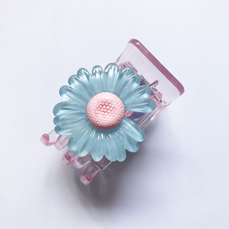 01 Kẹp càng cua (gấp tóc) 5 răng trong suốt hoa cúc hoa mi xinh xắn DTonline (ngẫu nhiên)