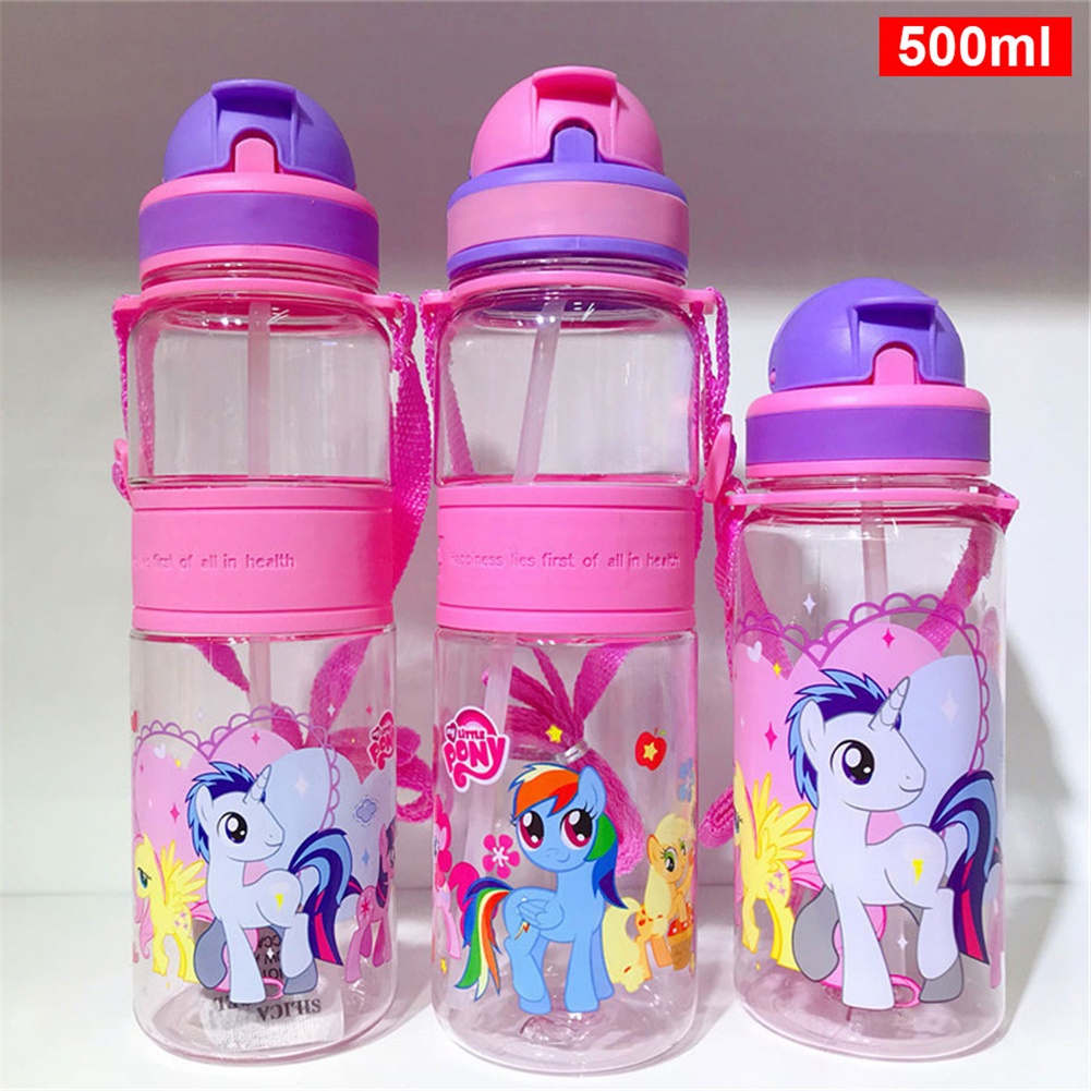 Bình Nước Hình Công Chúa Elsa Kèm Ống Hút Dung Tích 350 / 500ml