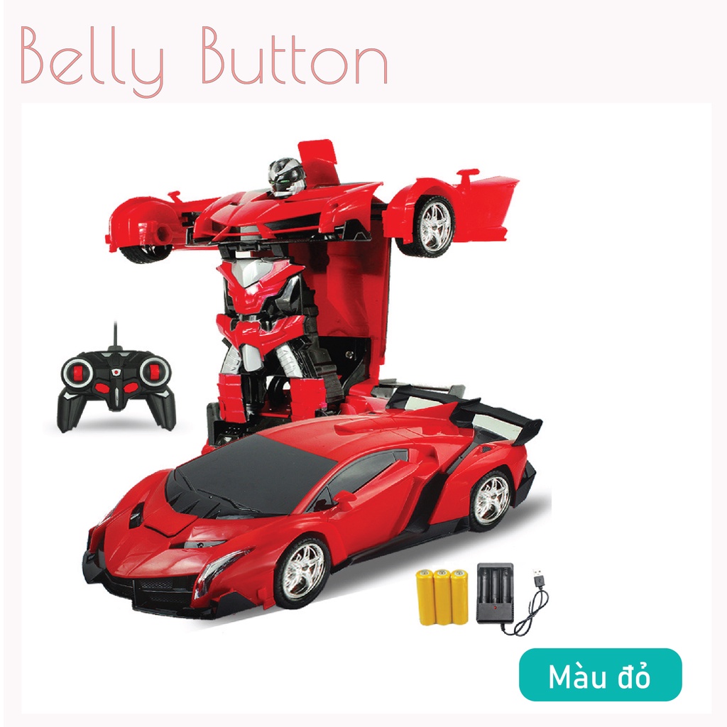 Đồ chơi Xe oto điều khiển từ xa kèm cảm biến tay biến hình thành robot có sạc pin tặng kèm 3 pin AA - có thể sạc lại
