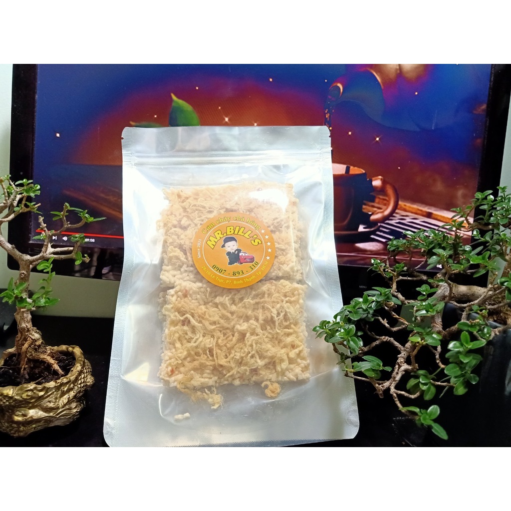 Cơm cháy khô chưa chiên Kim Chi  nở đều, giòn xốp, gạo nếp tươi 100% miếng vuông