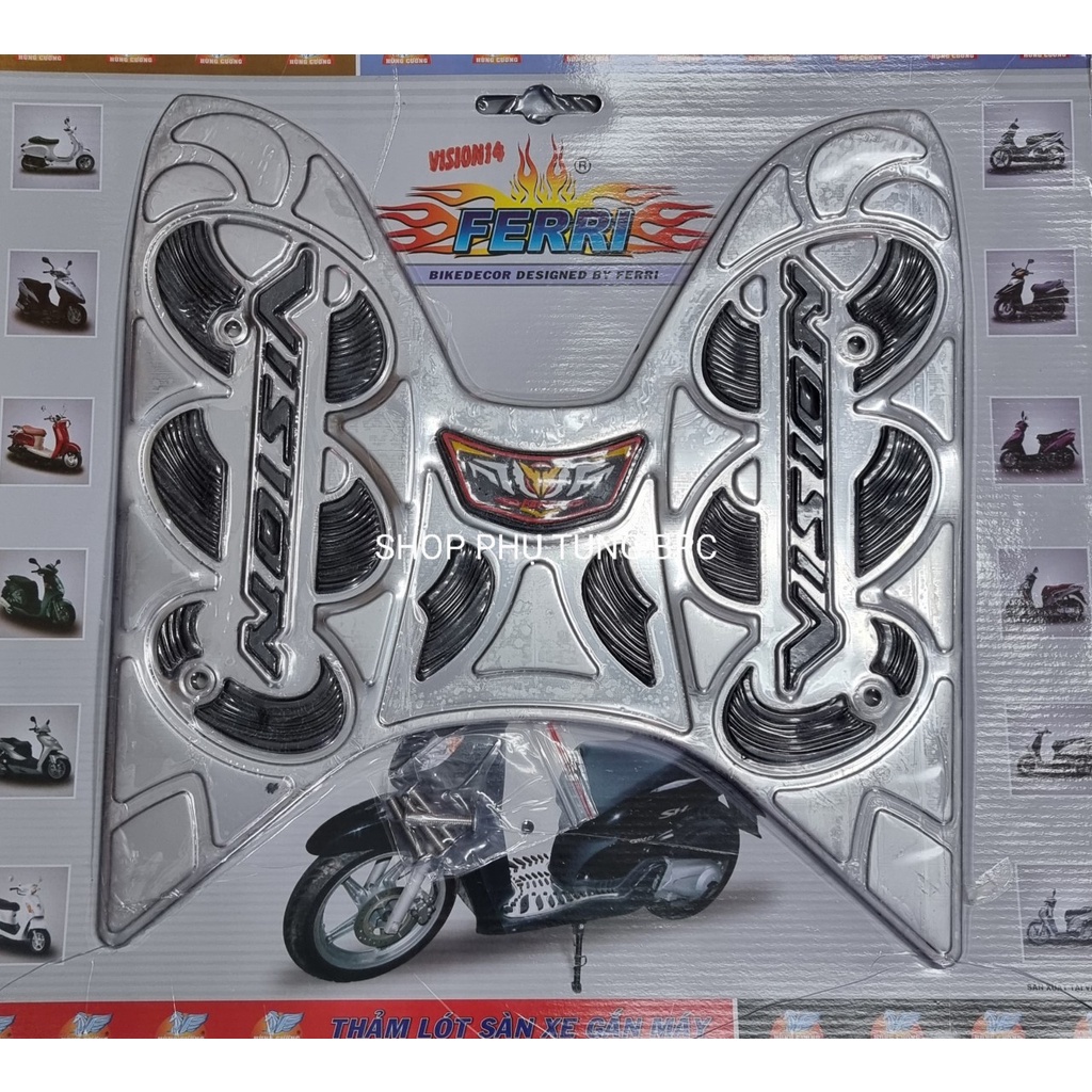 Thảm INOX để chân xe VISION 2014 - 2019