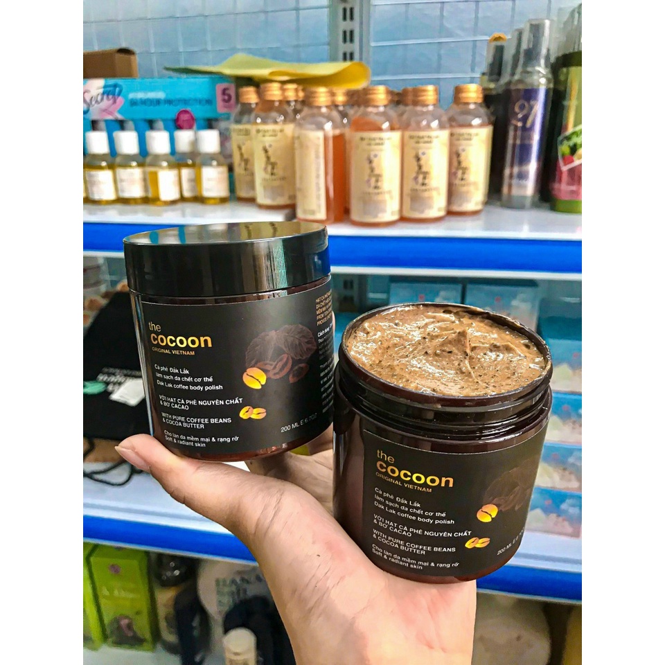 Tẩy da chết coco cà phê daklak_đậm cà phê_hũ 200gr