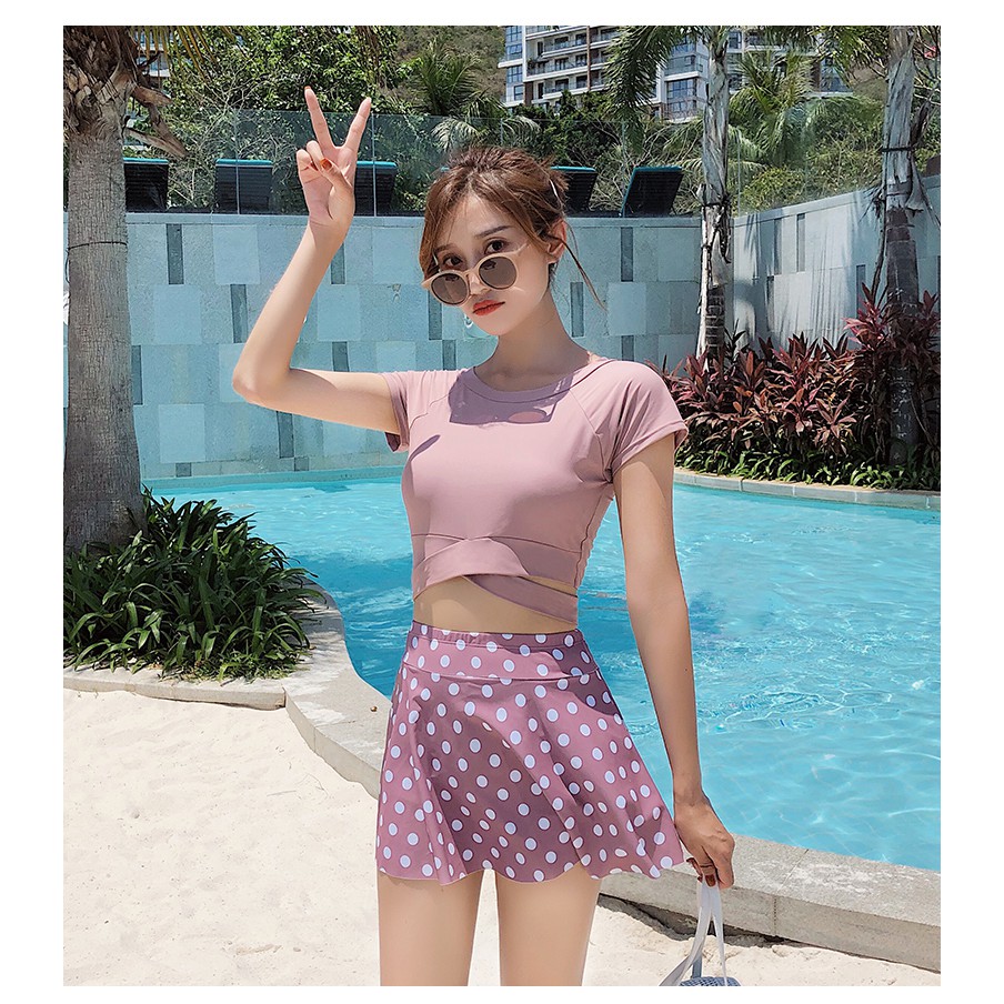 Áo Tắm 2 Mảnh Kín Đáo Dễ Thương Thun lạnh cao cấp MFAT136 | BigBuy360 - bigbuy360.vn