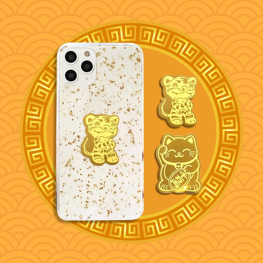 Miếng Dán Sticker Tài Lộc Mạ Vàng cho ốp lưng 6/6plus/6s/6splus/7/7plus/8/8plus/x/xs/11/12/13/14/pro/max/promax/plus | BigBuy360 - bigbuy360.vn