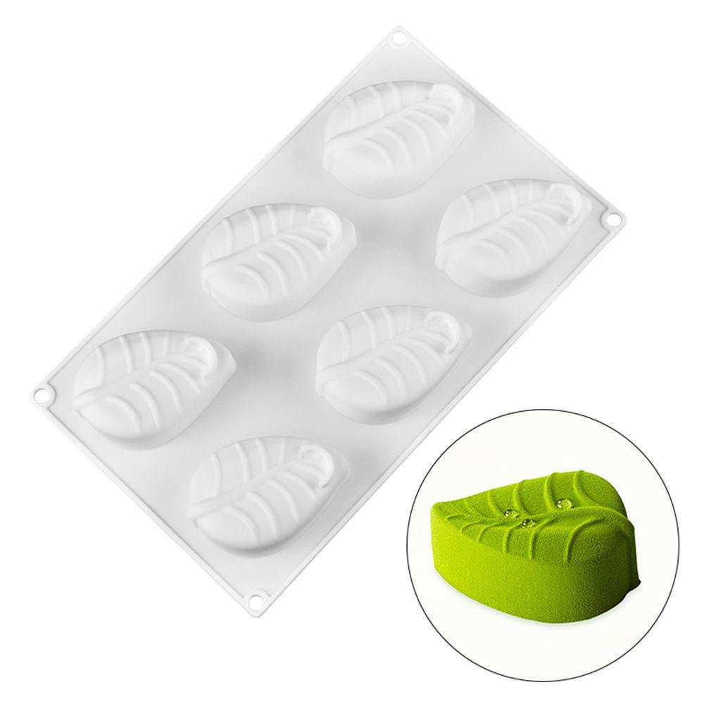 JANE Khuôn Silicone Làm Xà Phòng 6 Ngăn Hình Chiếc Lá DIY