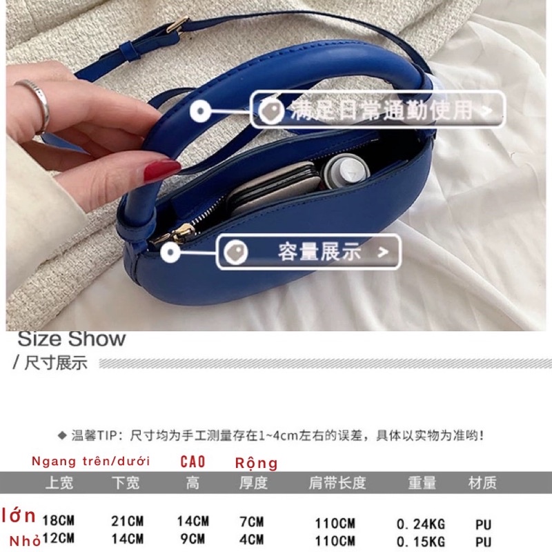Túi đeo chéo có quai xách thời trang nữ 2 size túi mini và túi trung nhiều màu lựa chọn thời trang xuân thu 2022 ♥️