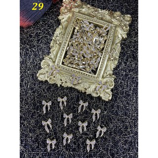 Charm nail ,  charm đá ,  2 màu Vàng - Bạc