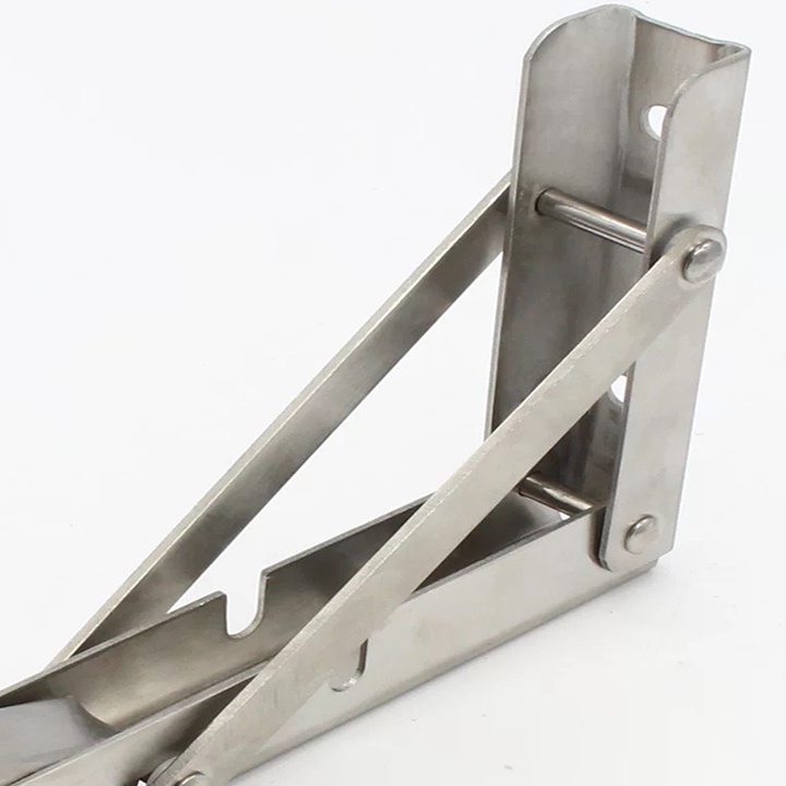 Bản lề gập INOX thông minh Giá đỡ kệ gỗ treo tường gấp gọn chịu lực dài 20 30 40 50cm