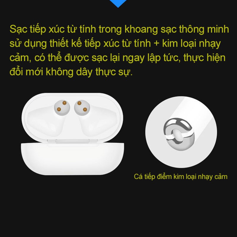 Tai nghe nhét tai Bluetooth không dây inpods thiết kế đơn giản cho thiết bị Android và iPhone iPad