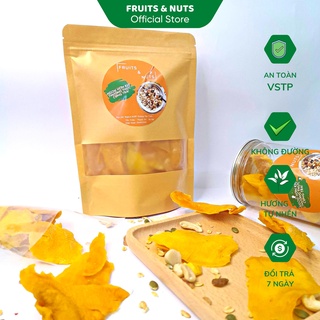 Xoài sấy dẻo không đường cánh to, trái cây sấy dẻo thơm ngon vị ngọt tự nhiên túi 200 gram