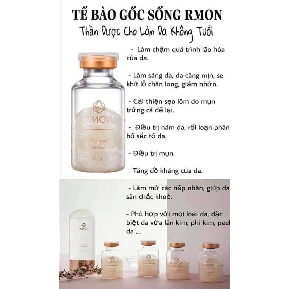 [Tặng 1 cây kim lăn cao cấp RMON] - Tế bào gốc Tinh thể kim cương RMON tái sinh da tức thì chuyên dùng cho Spa Hàn