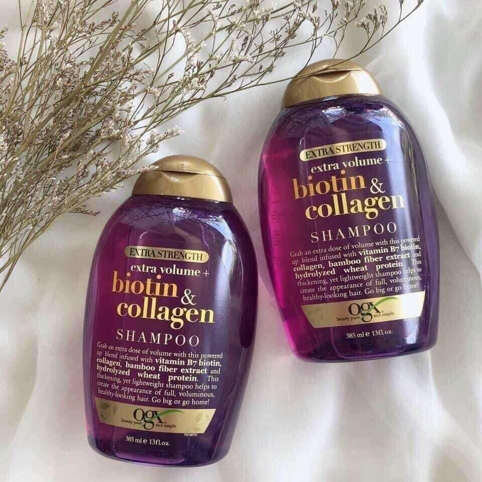 Dầu gội/xả Ogx Extra Volume Biotin &amp; Collagen 385ml [MẪU MỚI]